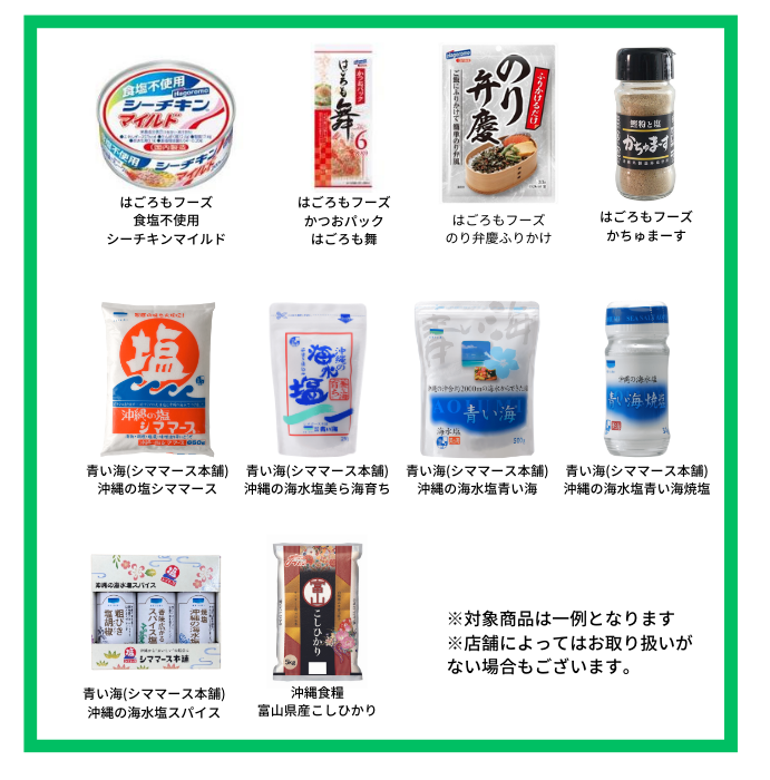 キャンペーン対象商品一覧